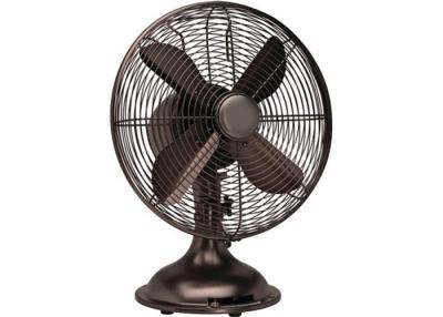 China 1.2M Height Retro Electric Oscillating Deak Fan Brushed Nickel For Bedroom for sale