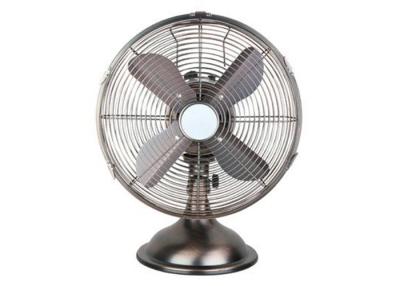 China Gray Retro Electric Metal Table Fan 12 Inch 85 Degree Oscillation Three Speed for sale