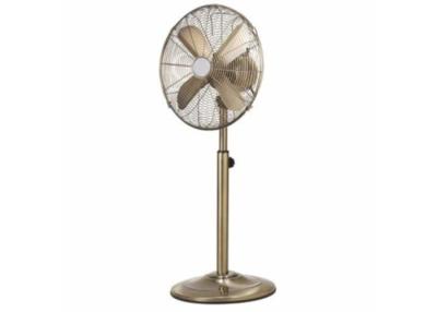 China Antique Round Base Retro Floor Fan 130cm Height Onyx Copper Finish for sale