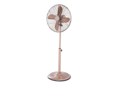 China Decorative Retro Floor Fan / 18 Inch Stand Fan Chrome Grill Fused Safety Plug for sale