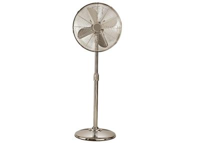 China Air Cooling Metal Chrome Retro Stand Up Fan , Pedestal Oscillating Floor Fan for sale