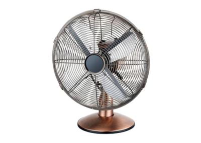 Chine La fan de table en métal du vent violent 30cm, l'huile 45W a frotté la fan debout de plancher en bronze à vendre