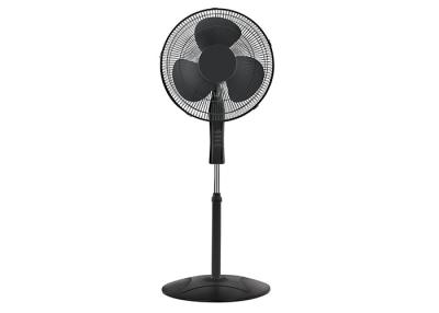 China Black 40cm Adjustable Stand Fan Oscillating 3 - Speed ETL For Home Or Office for sale