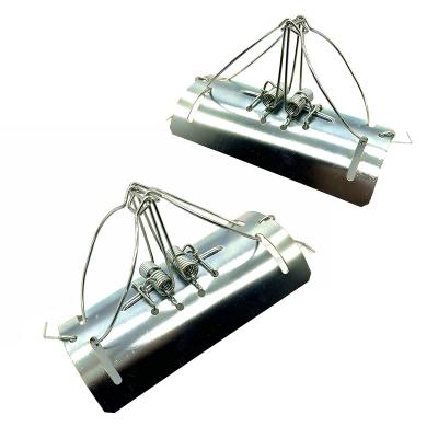 China Viable Outdoor Garden Mole Gopher Tunnel Trap Humane Galvanized Steel Catcher for sale