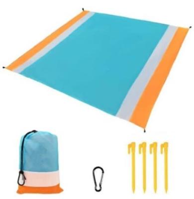 China Outdoor Camping Hiking Ultralight Picnic Inflated Pouch Travel Camping Outdoor Blanket and Packable Accessories Nylon Blue Customized Gray Fabric Hiking Weight for sale