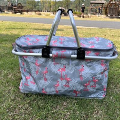 China Reusable Fashion Insulated Grocery Picnic Zipper Cooler Bag Keep Hot Or Cool For Food for sale