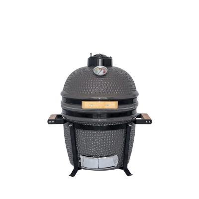 China Easily Assembled Hot Sale Grill Kamado Grill 15 inch Compact Small Golden Dart Ceramic Grill Charcoal for sale