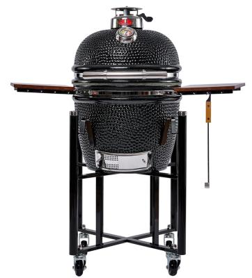 China Adjustable Height Hot Sale Grill Kamado Grill Black Glaze Medium 20 inch Kamado  Ceramic Grill Cooker Outdoor Kitchen for sale