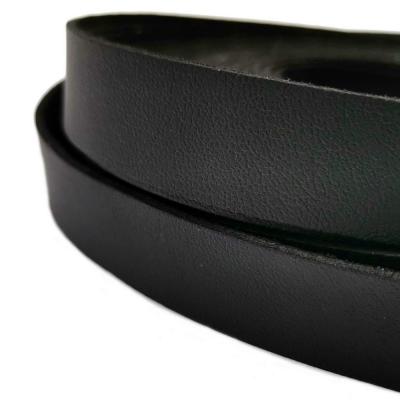 China Color One Side 15mm Wide Leather Coated Faux Suede Leather Band 15x1.5mm Soft Coated Lace Leather Lace Black for sale