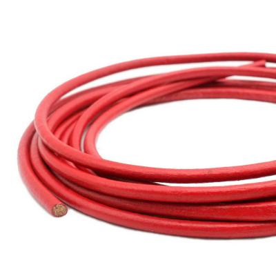 China Jewelry making or decoration 5.0mm real leather cords genuine leather bracelet bracelet making link cowhide red for sale