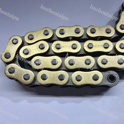 China Motocycle Factory Motorcycle Chains 428HO 120 Links Gold Chains O Ring Chain for sale