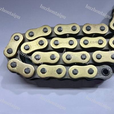 China BEST Motocycle MOTO High Performance Motorcycle Chains 428HO 114 Links Gold Color For Kinds Of Motorcycles for sale