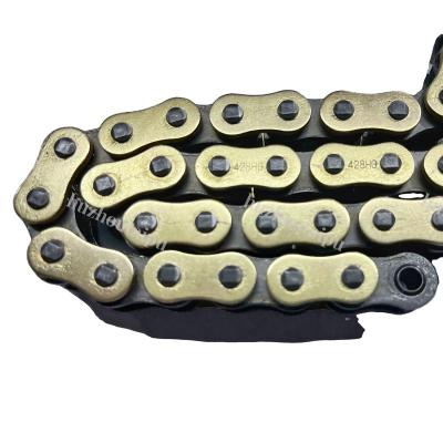 China Motocycle Motorbike Engines Motorcycle Chains With Gold O-ring 428HO 122links Chain for sale
