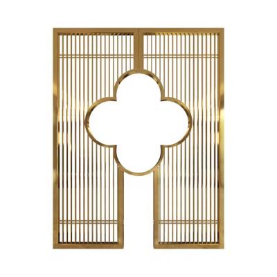 China Art Deco Decorative Metal Santa Screen Room Divider Screen Dubai Flower Steel Curtain Wall Art for sale