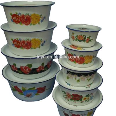 China Sustainable enamel finger bowl with lid for sale