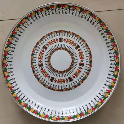 China Gas Dubai Market 45cm Enamel Serving Tray for sale