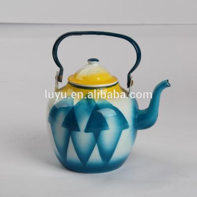 China Sustainable Hot Sale Enamel Kettle Red Color Enamel Teapot for sale