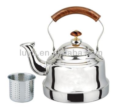 China Viable Whiskers Bell Deep Shape Stainless Steel Whistle Bottom Kettle for sale