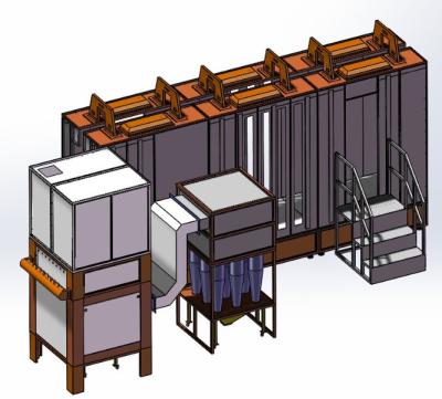 China CYCLONE RECOVERY SYSTEM /POWDER AUTOMATIC MONO JET PAINT powder coatng line CABIN for sale