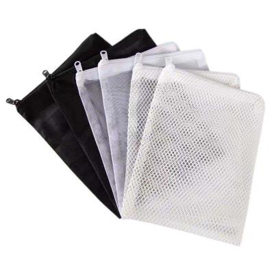 China Viable White/Black Nylon Mesh Bags With Zipper For Aquarium Filter Material Bacteria Loading House Activated Carbon for sale