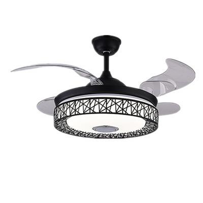 China New productsFan lamp EUROPEAN 2020 invisible lamp ceiling light with built-in speaker music restaurant living room fan sound light for sale