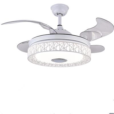 China New productsFan lamp EUROPEAN 2021 invisible lamp ceiling light with built-in speaker music restaurant living room fan sound light for sale