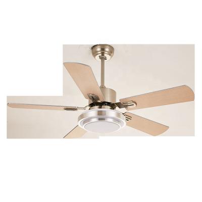 China Modern ABS+Copper+Iron+Solid wood+Glass blades modern solid wood ceiling fan with light and remote control for sale