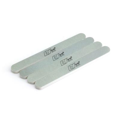 China Custom Nail Polishing Logo Printed Personal Care Grayish Green Sponge Polished Nail Buffer for sale