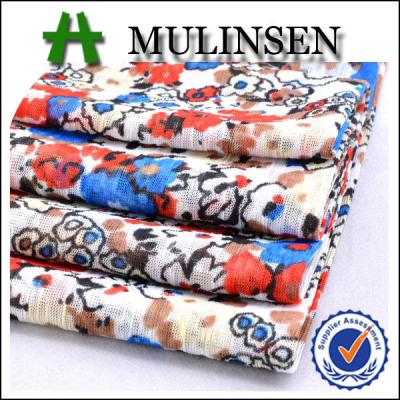 China Mulinsen Anti-Static Textile Printed FDY Polyester Fabric Price 80-90KG 100% Knitted Roving Spandex Free for sale