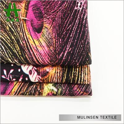 China Mulinsen Textile FDY Beautiful Digital Printed Polyester Quick Dry Fabric Simple Fabric For Dresses for sale