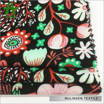 China As Your Requirements Flower Printed FDY Polyester 4 Way Stretch Fabric for sale