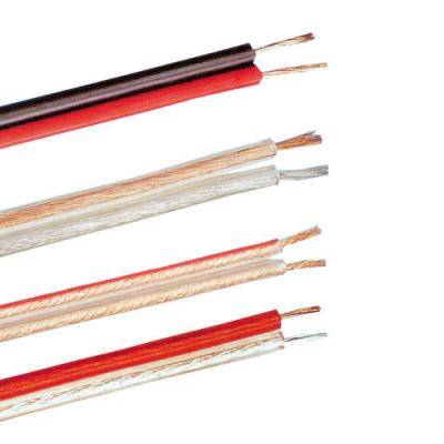 China Loudspeaker Speaker Cable 2.5mm Round Black Red Flat Audio Cables Speaker for sale