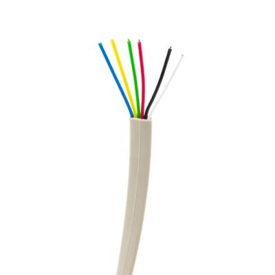 China Indoor PVC Telephone Cable 2C/4C/6C 100m/roll Round Flat for sale