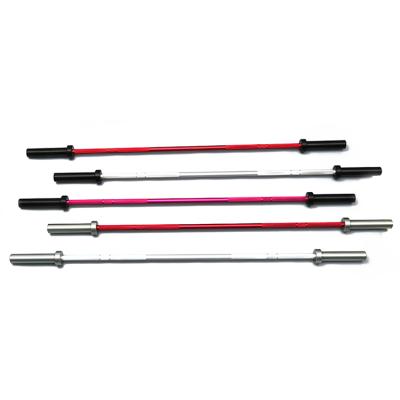 China Durable Pink Standard Standard Barbell Equipment Gym Barbell Weightlifting Straight Barbell for Gym Exercise for sale