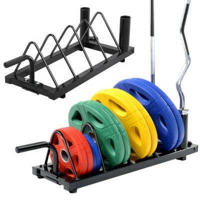 China Eco-Friendly Power Weightlifting Gym Dish Storage Bumper Rack With Wheels Spoke Dish Storage Bumper Rack for sale