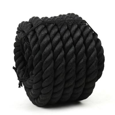 China Durable Fitness Gym Power Training Battle Rope With Cover Nylon Factory Logo Custom Battle Rope 25mm 50mm For Floor Fitness for sale