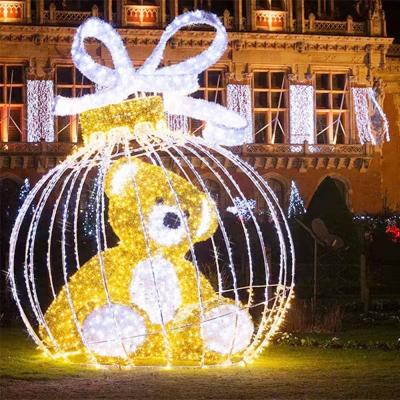 China customized good quality Christmas decorative LED Motif ball Lighting with bear for sale