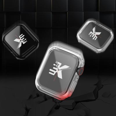 China 2M Anti-drop Keephone Fashion Clear Watch Cover For Apple Watch 7 Stainless Steel Watch Case Cover Smart Drop Proof 7 for sale