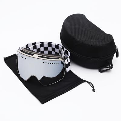 China Unique Non Fog Frameless Adult UV400 Mirrored Ski Goggles for sale