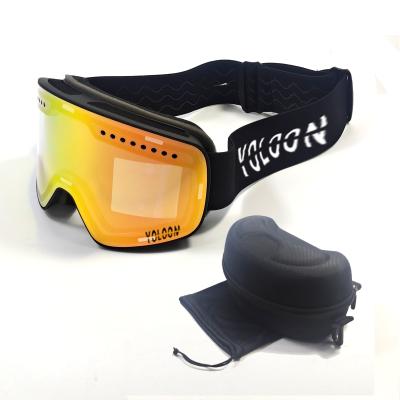 China Wholesale Interchangeable Winter Sports Anti Fog Snow Goggles Fashion Anti Fog Magnetic Customized Ski Goggles for sale