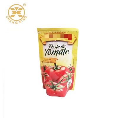 China Hot Selling Safety Stand Up Pouch Tomato Sauce Plastic Packaging Bags for sale