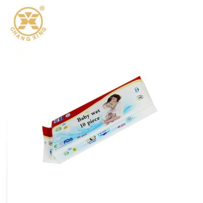 China Safety Side Gusset Baby Cloth Wet Wrap Bags Individual Alcohol Wetwipe With Custom Packing for sale