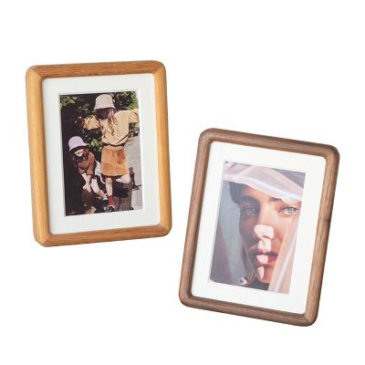 China 6x8 8x10 Inch Picture Frame Wall Picture Frame Black Walnut Natural High Quality Natural Teak Wood Arch for sale