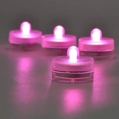 China All Party White/Warm White/Red/Green/Blue/Pink/Purple/Orange/Teal/Amber/RGB LED Waterproof Submersible Light With Battery Operated for sale