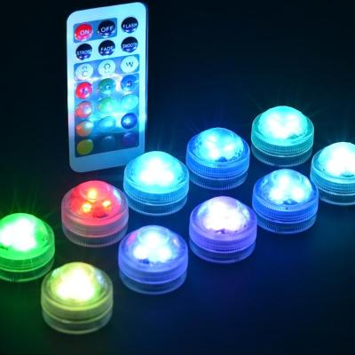 China Any Party Floralytes Super Bright Submersible Waterproof Mini LED Tea Lights With Battery For Centerpieces Vase Lighting for sale