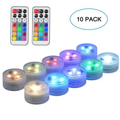 China Kitosun Remote Control Waterproof LED Lights RGB Super Bright White Warm White with CR2450 Battery 48hours Working Time with Remote Controller for sale