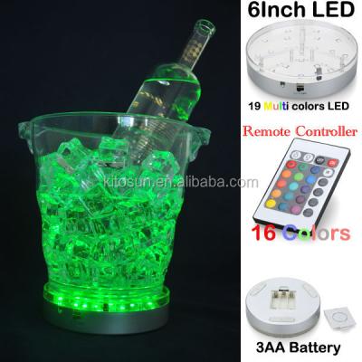 China Sustainable Buckets, Cheap Coolers&Holders LED Wine Ice Bucket Light Base With IR Remote Controller for sale