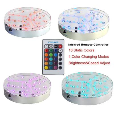 China Used With New Arrival E-maxi 19pcs RGB SMD 5050 6 Inch LED Vase Light Base +Remote Controller +Lithium Battery+Adapter for sale