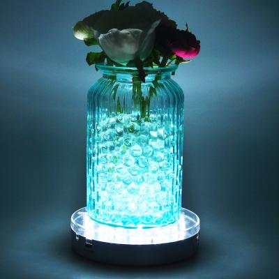 China Best Of Vases Super Bright 6inch Quality 31Led Uplight Under Vase LED Light Centerpiece Vase Lighting for sale