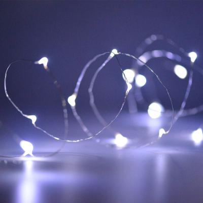 China 1M 2M 3M Battery Operated Micro LED Silver Copper Wire Led Fairy String Christmas Lights For Wedding Party Flower Home Decor for sale